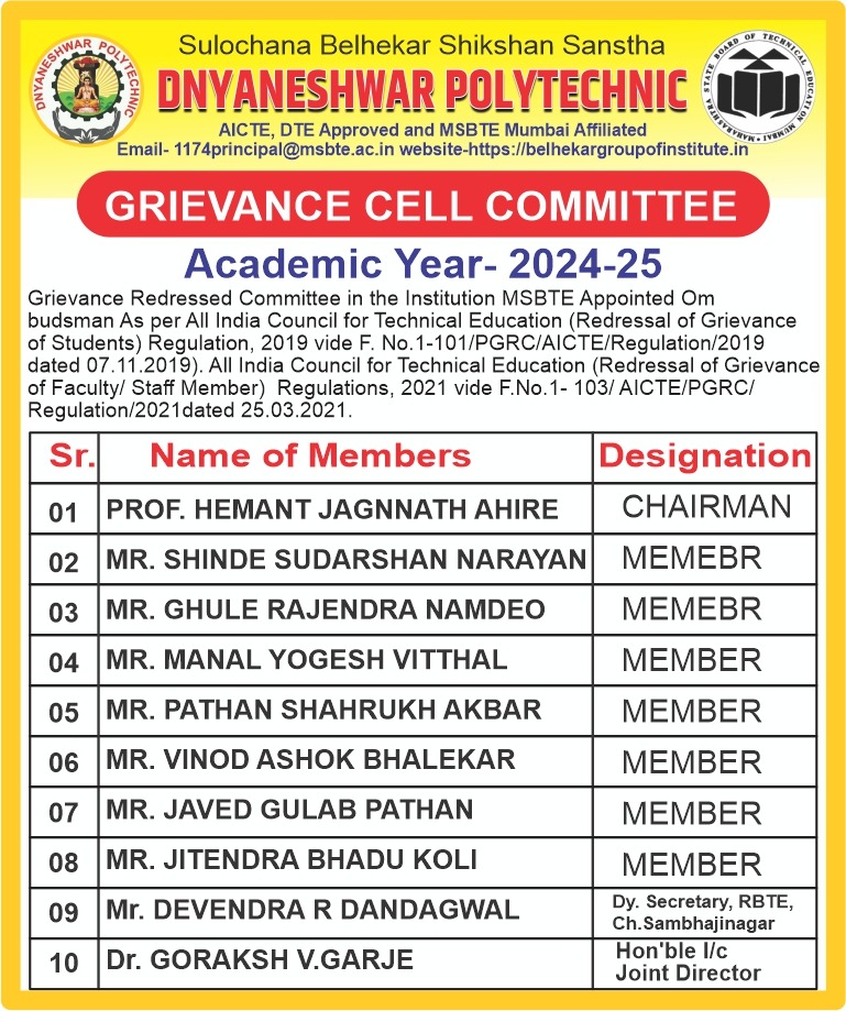 Grievance Redressal Cell